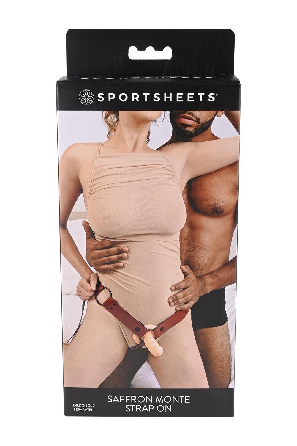 Трусики для страпону Sportsheets Saffron Monte Strap On зі штучної шкіри, червоні