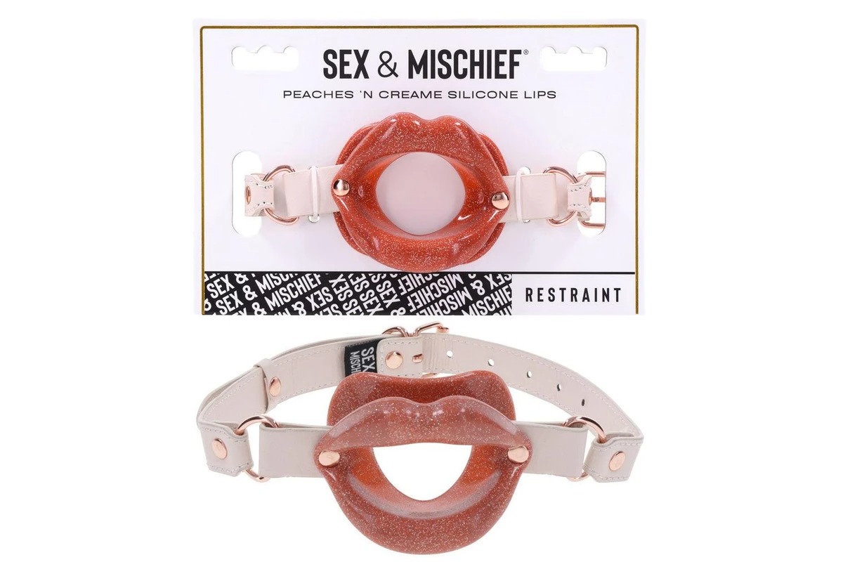 Кляп-губи розширювач для рота Sex & Mischief кремовий