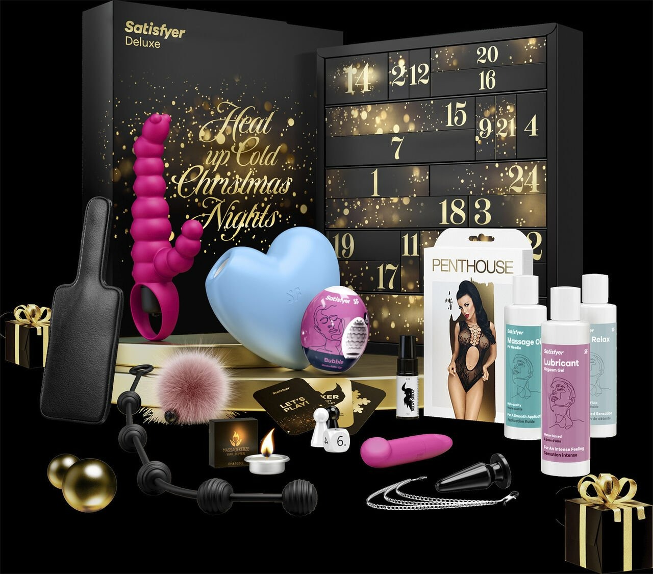 Адвент-календар для пари Satisfyer Deluxe, 24 предмети