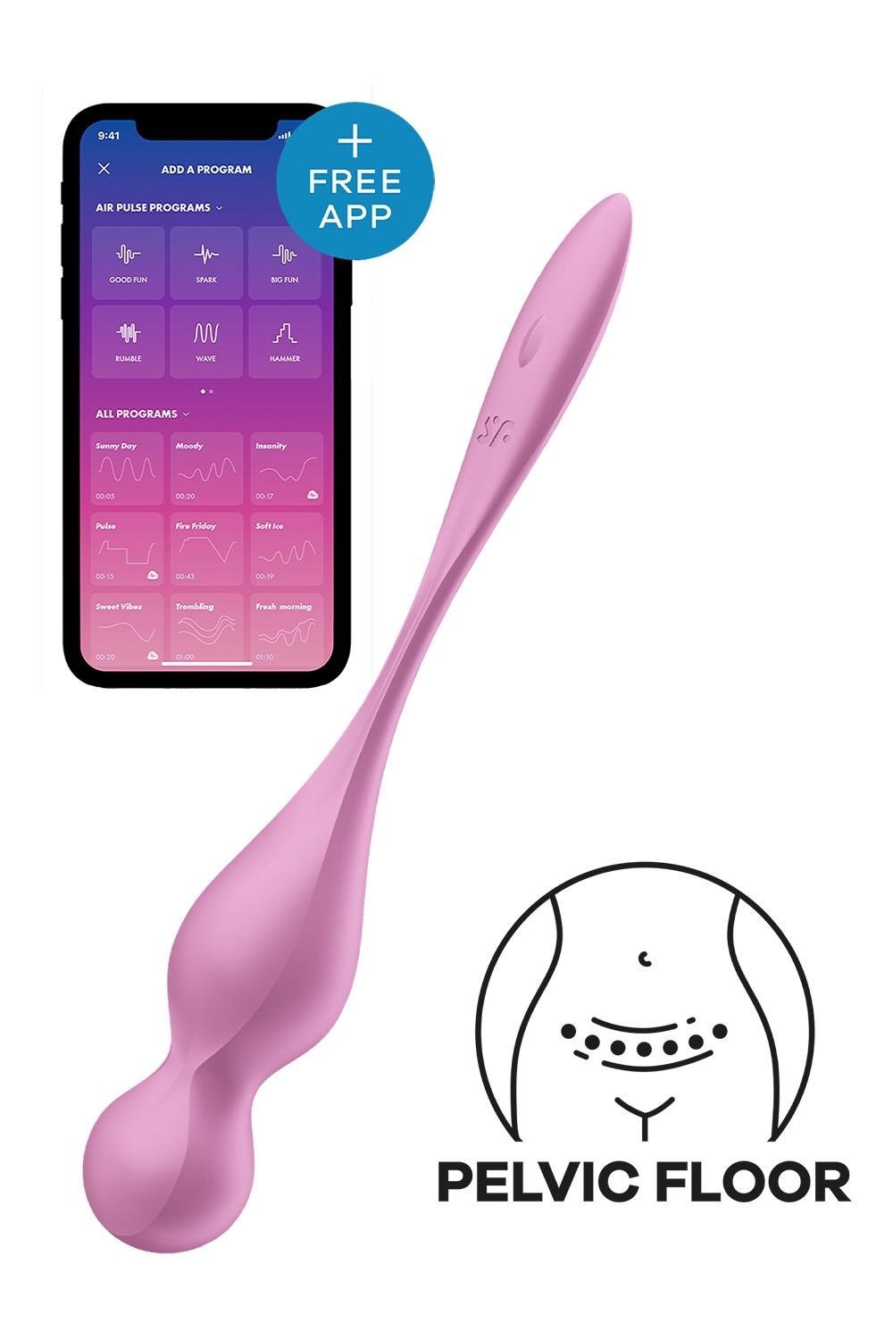 Смарт-кульки Кегеля Satisfyer Love Birds 1 з вібрацією, рожеві