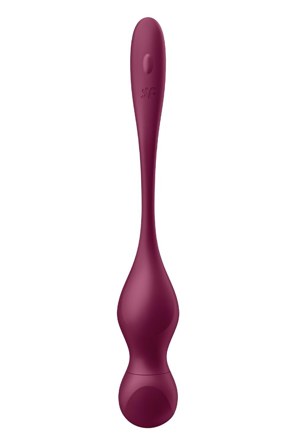 Шарики Кегеля с вибрацией Satisfyer Love Birds Vary и сменными грузами, бордовые