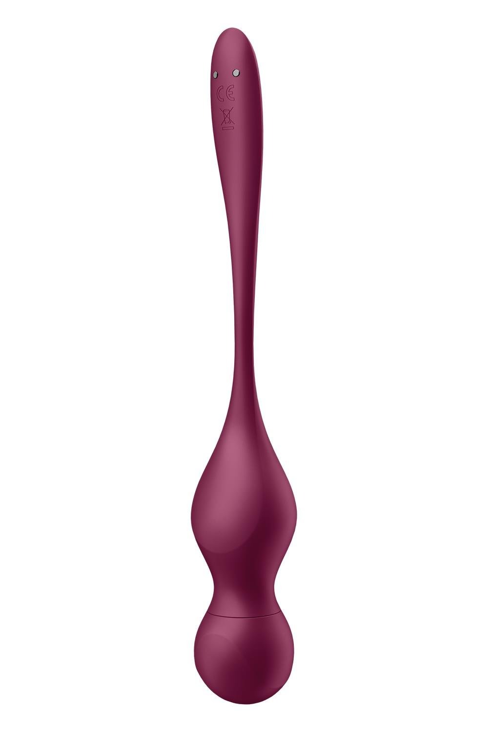 Шарики Кегеля с вибрацией Satisfyer Love Birds Vary и сменными грузами, бордовые