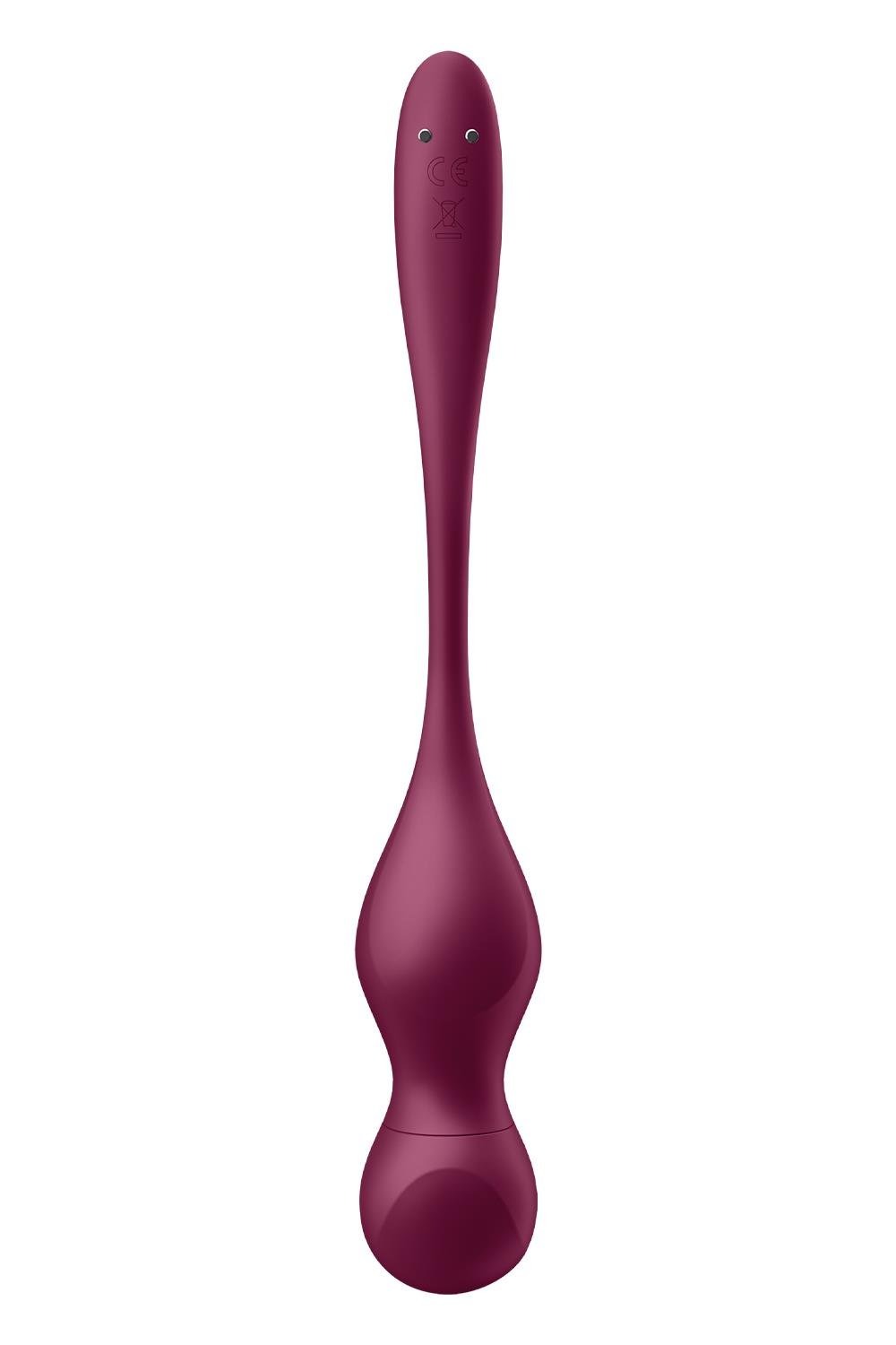 Шарики Кегеля с вибрацией Satisfyer Love Birds Vary и сменными грузами, бордовые
