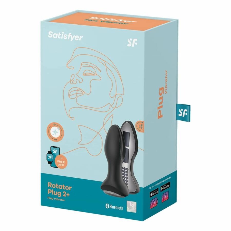 Анальная смарт-пробка с ротацией Satisfyer Rotator Plug 2+, черный