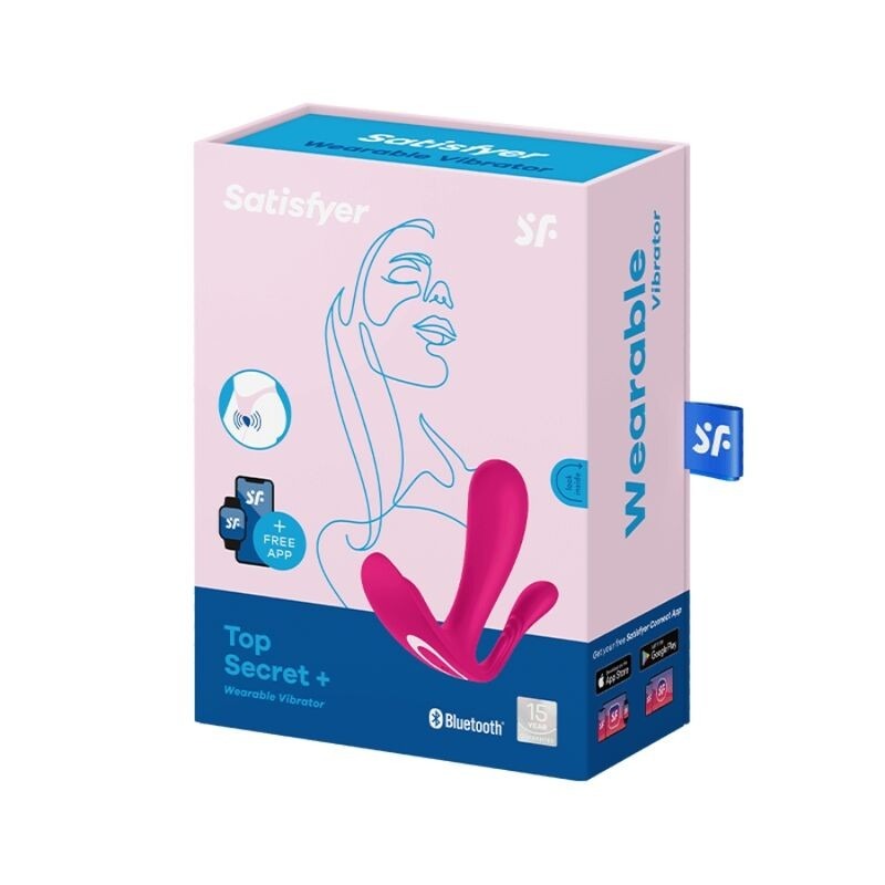 Двойной вибратор Satisfyer Top Secret+ с приложением, розовый