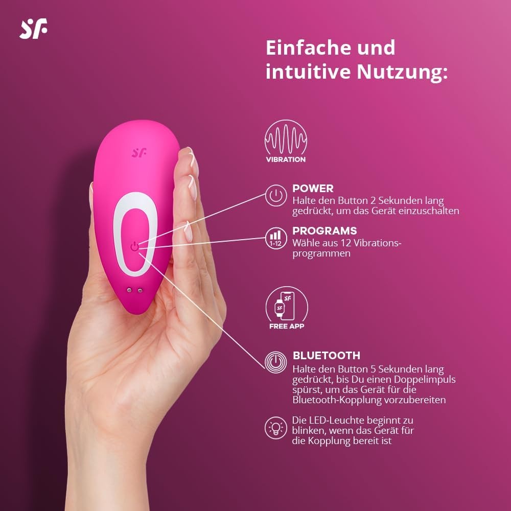 Двойной вибратор Satisfyer Top Secret+ с приложением, розовый
