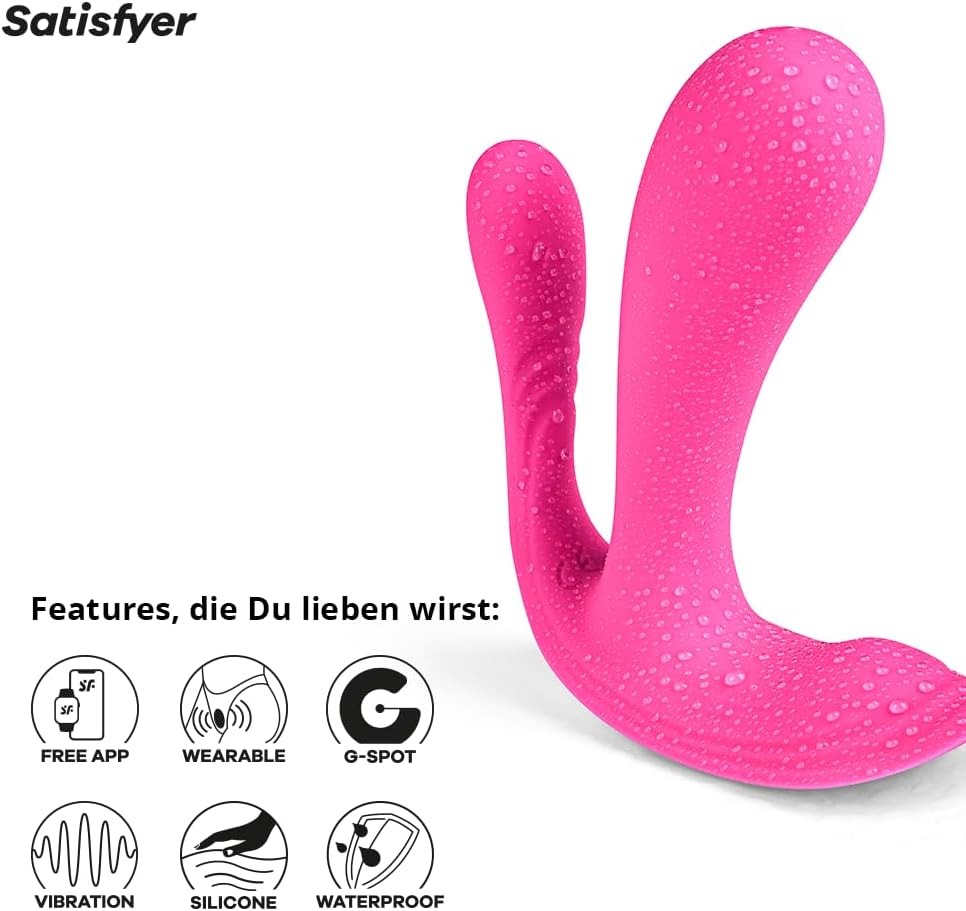 Двойной вибратор Satisfyer Top Secret+ с приложением, розовый