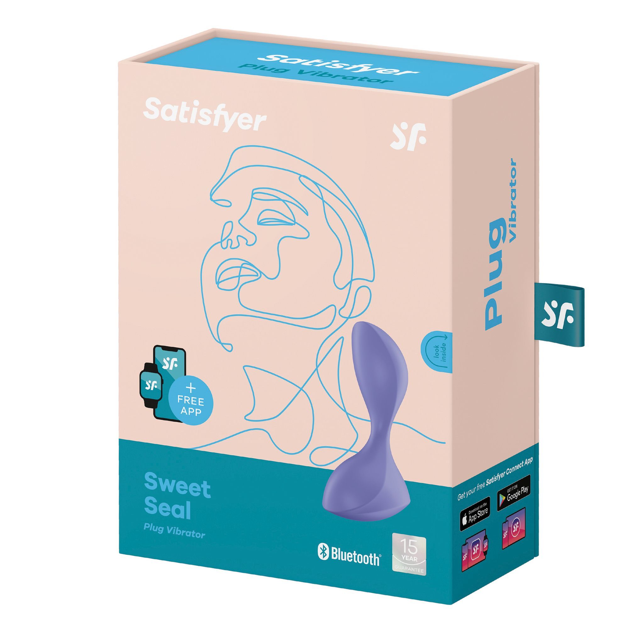 Анальный вибратор Satisfyer Sweet Seal с приложением, лиловый