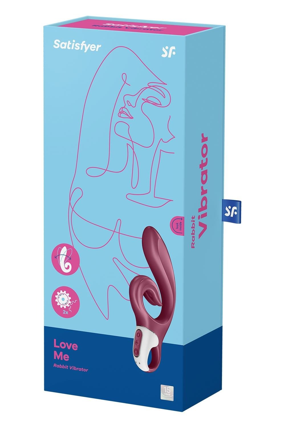 Стимулятор точки G та клітора Satisfyer Love me з вібрацією, бордовий