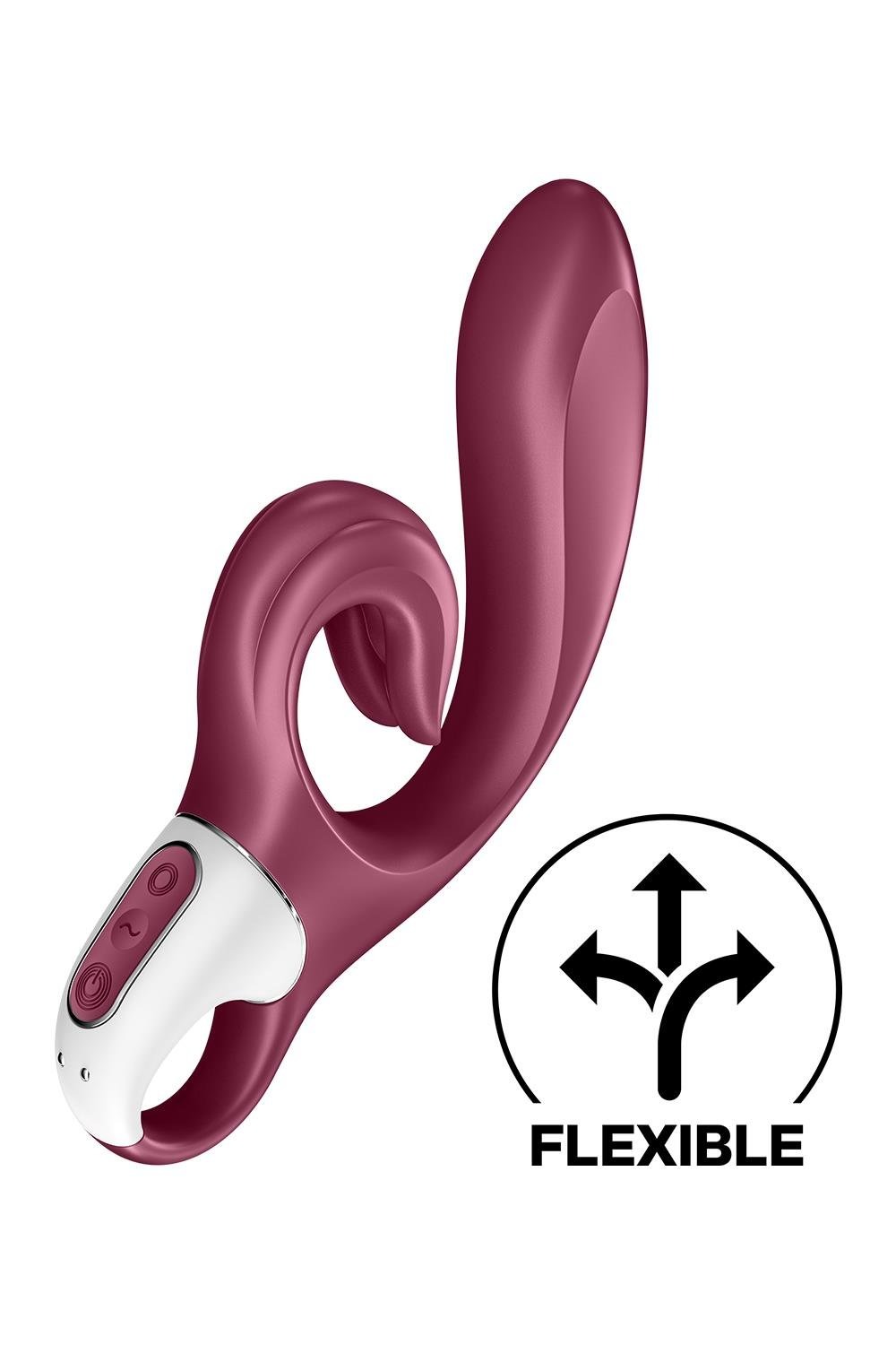 Стимулятор точки G та клітора Satisfyer Love me з вібрацією, бордовий