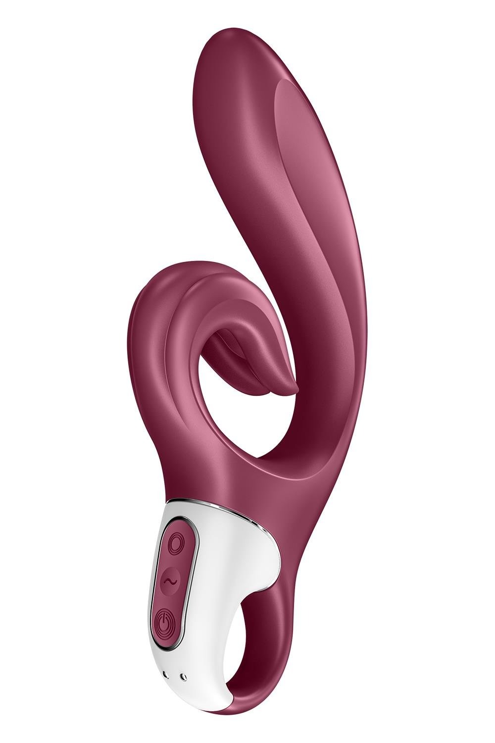 Стимулятор точки G та клітора Satisfyer Love me з вібрацією, бордовий