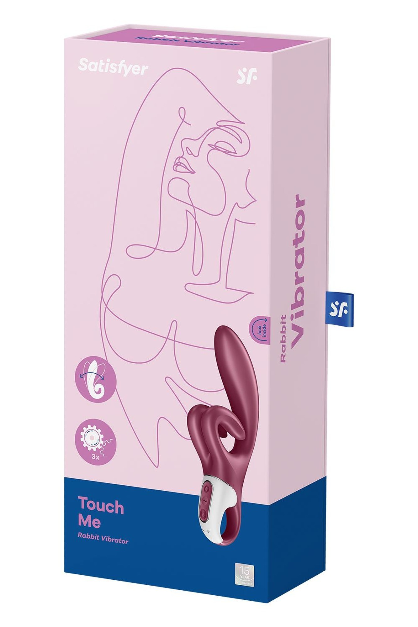 Вібратор кролик з трьома потужними двигунами Satisfyer Touch me для стимуляції клітора та статевих губ