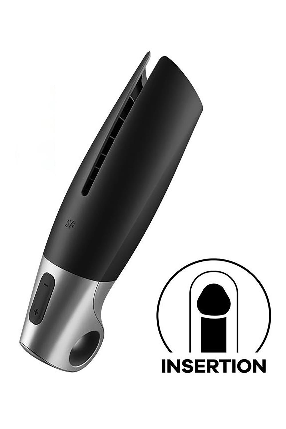Смарт-мастурбатор Satisfyer Power Masturbator для використання на верхній половині пеніса, чорний