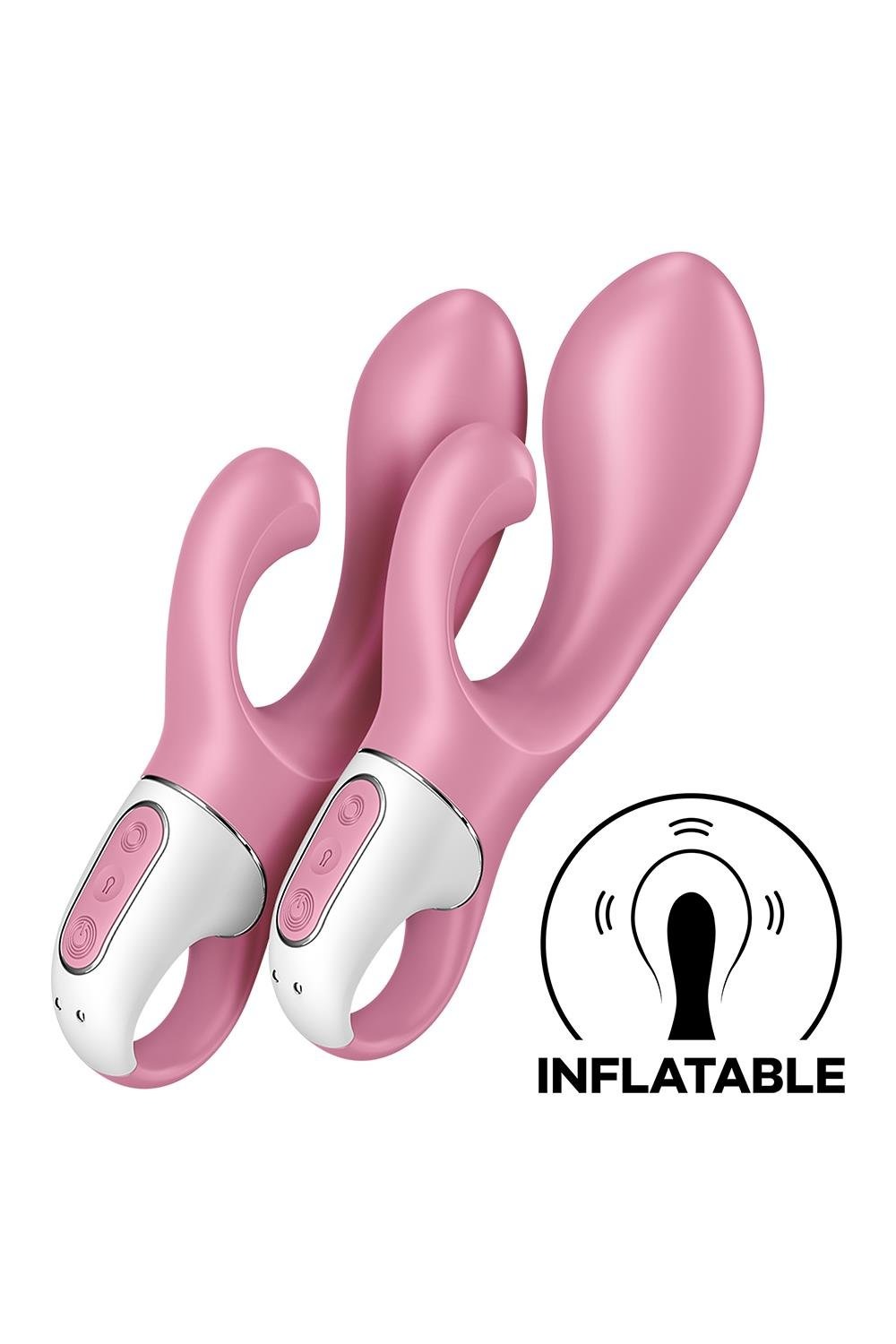 Вібратор кролик Satisfyer Air Pump Bunny 2 з технологією тиску повітря, рожевий