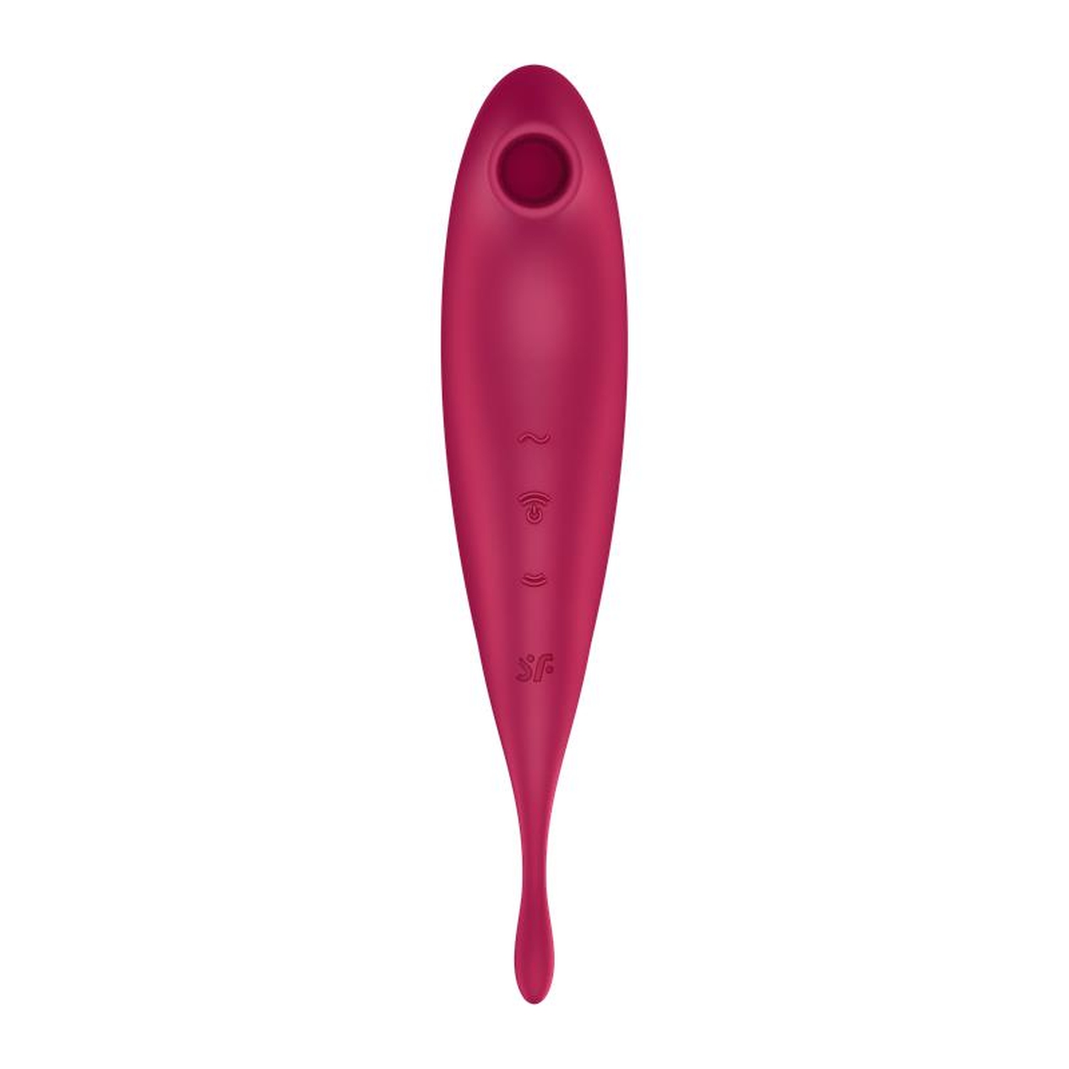 Вібратор із хвильовою стимуляцією Satisfyer Twirling Pro+ з додатком, червоний