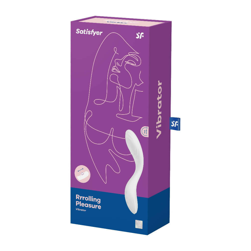 Вибратор с подвижным шариком Satisfyer Rrrolling Pleasure для точечной стимуляции точки G, белый