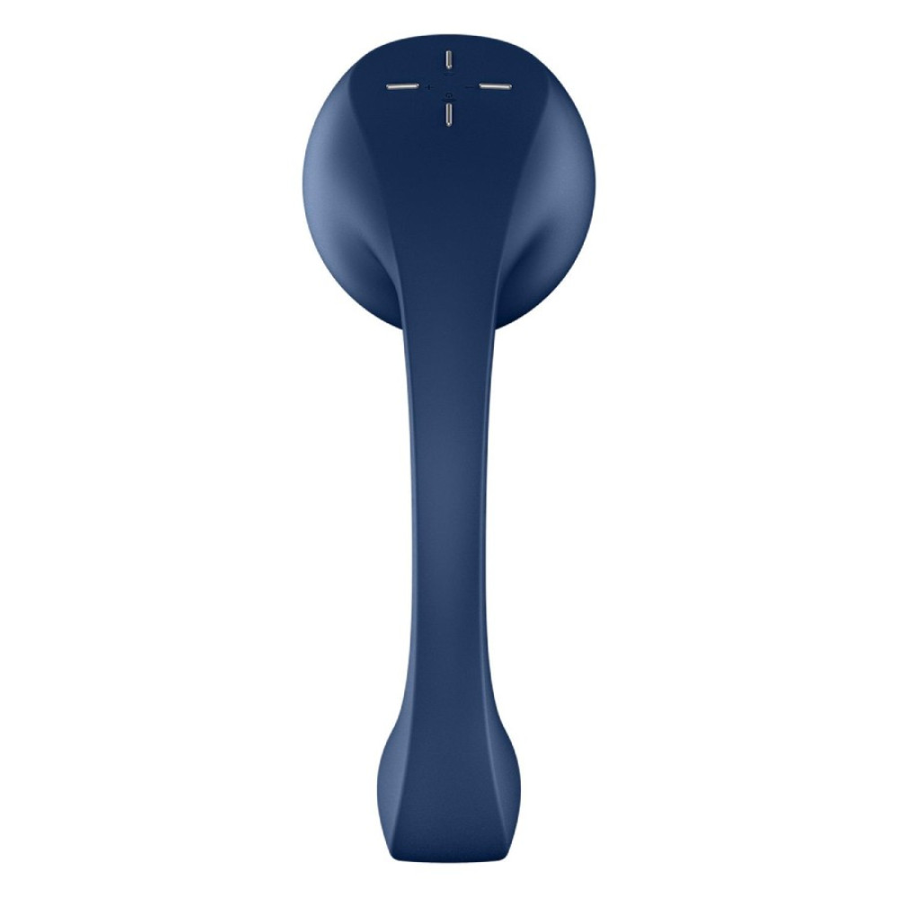Вібратор для точки G та клітора Satisfyer Pro+ Wave 4 Connect App з додатком, синій
