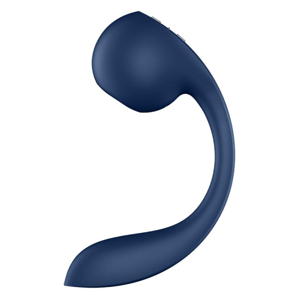 Вібратор для точки G та клітора Satisfyer Pro+ Wave 4 Connect App з додатком, синій