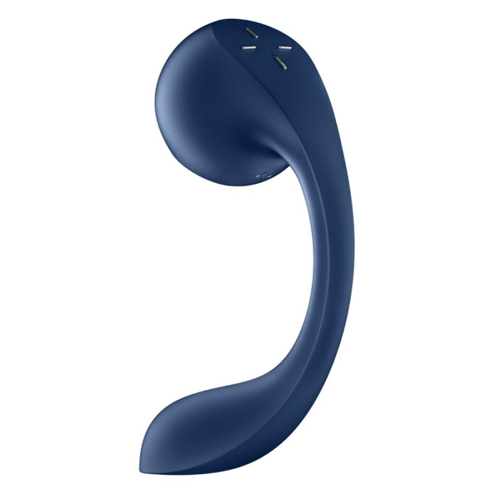 Вібратор для точки G та клітора Satisfyer Pro+ Wave 4 Connect App з додатком, синій