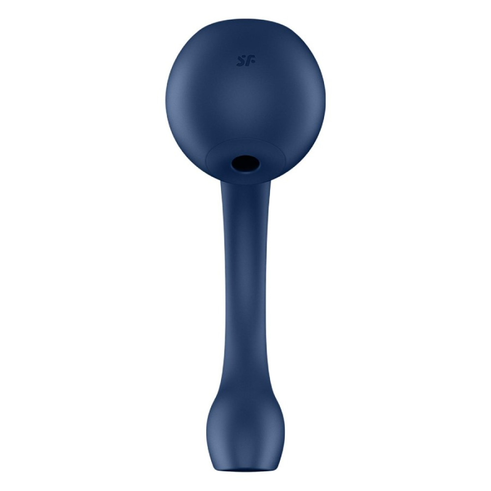 Вібратор для точки G та клітора Satisfyer Pro+ Wave 4 Connect App з додатком, синій