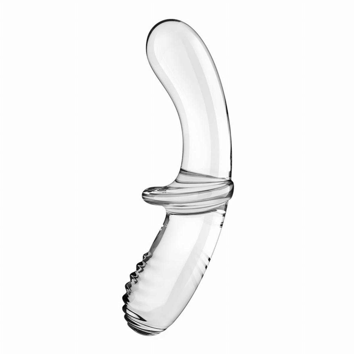 Подвійний скляний фалоімітатор Satisfyer Double Crystal Transparent прозорий