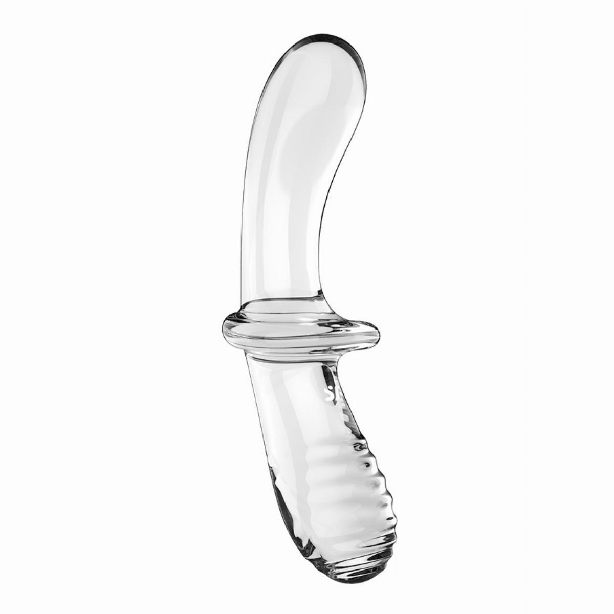 Подвійний скляний фалоімітатор Satisfyer Double Crystal Transparent прозорий