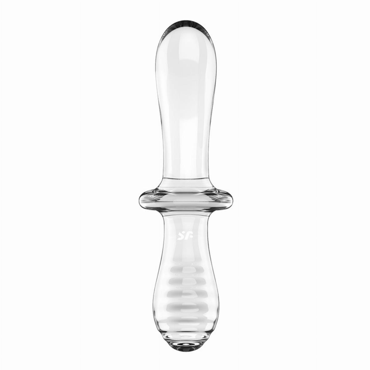 Подвійний скляний фалоімітатор Satisfyer Double Crystal Transparent прозорий