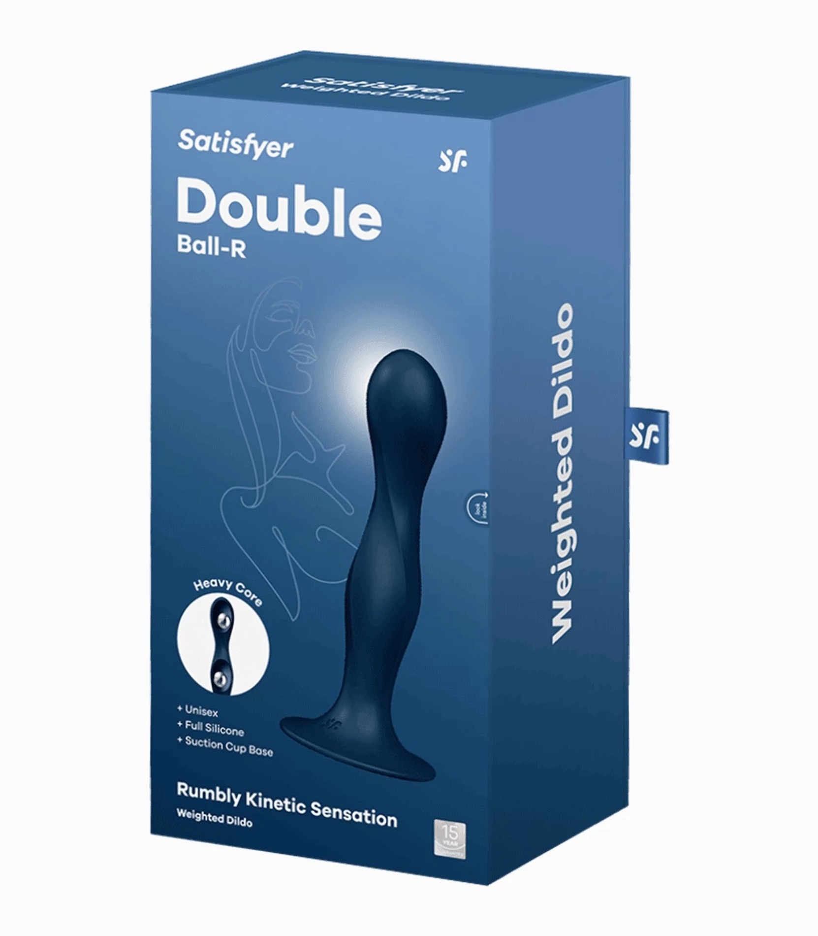 Универсальный фаллоимитатор Satisfyer Double Ball-R с 2-мя утяжеленными шариками двигающимися внутри