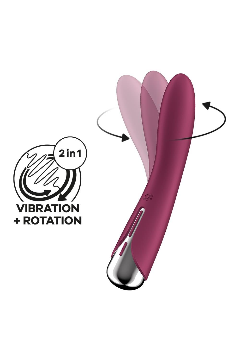 Вібратор для точки G Satisfyer Spinning Vibe 1 із ротацією, червоний