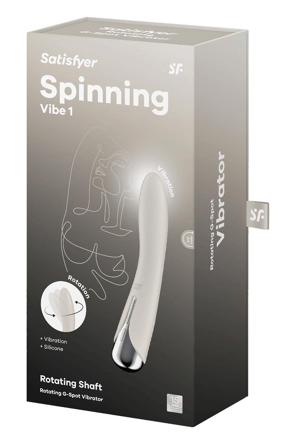 Вибратор для точки G Satisfyer Spinning Vibe 1 с ротацией, молочный