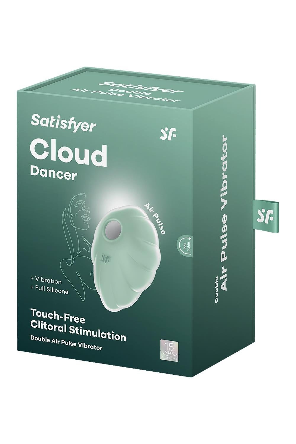 Вакуумний вібратор із дизайном у вигляді хмари Satisfyer Cloud Dancer м'ятний