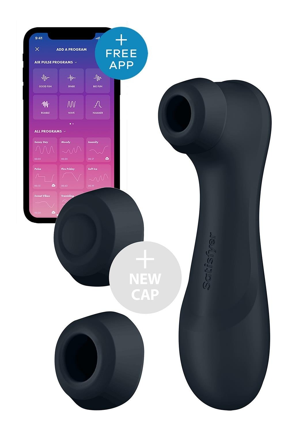 Смарт-вібратор із ефектом пульсації Satisfyer Pro 2 Generation 3 чорний