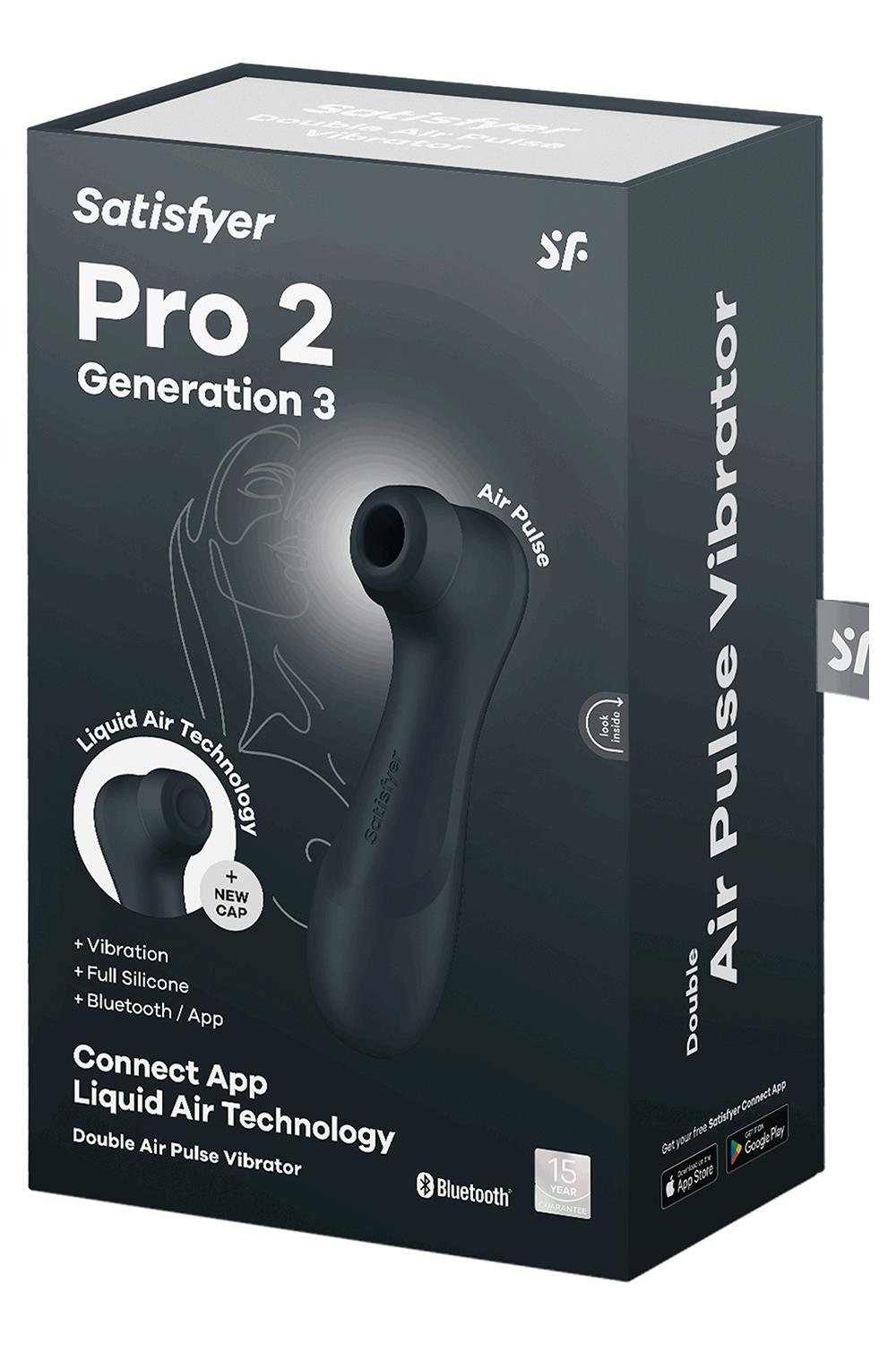 Смарт-вібратор із ефектом пульсації Satisfyer Pro 2 Generation 3 чорний