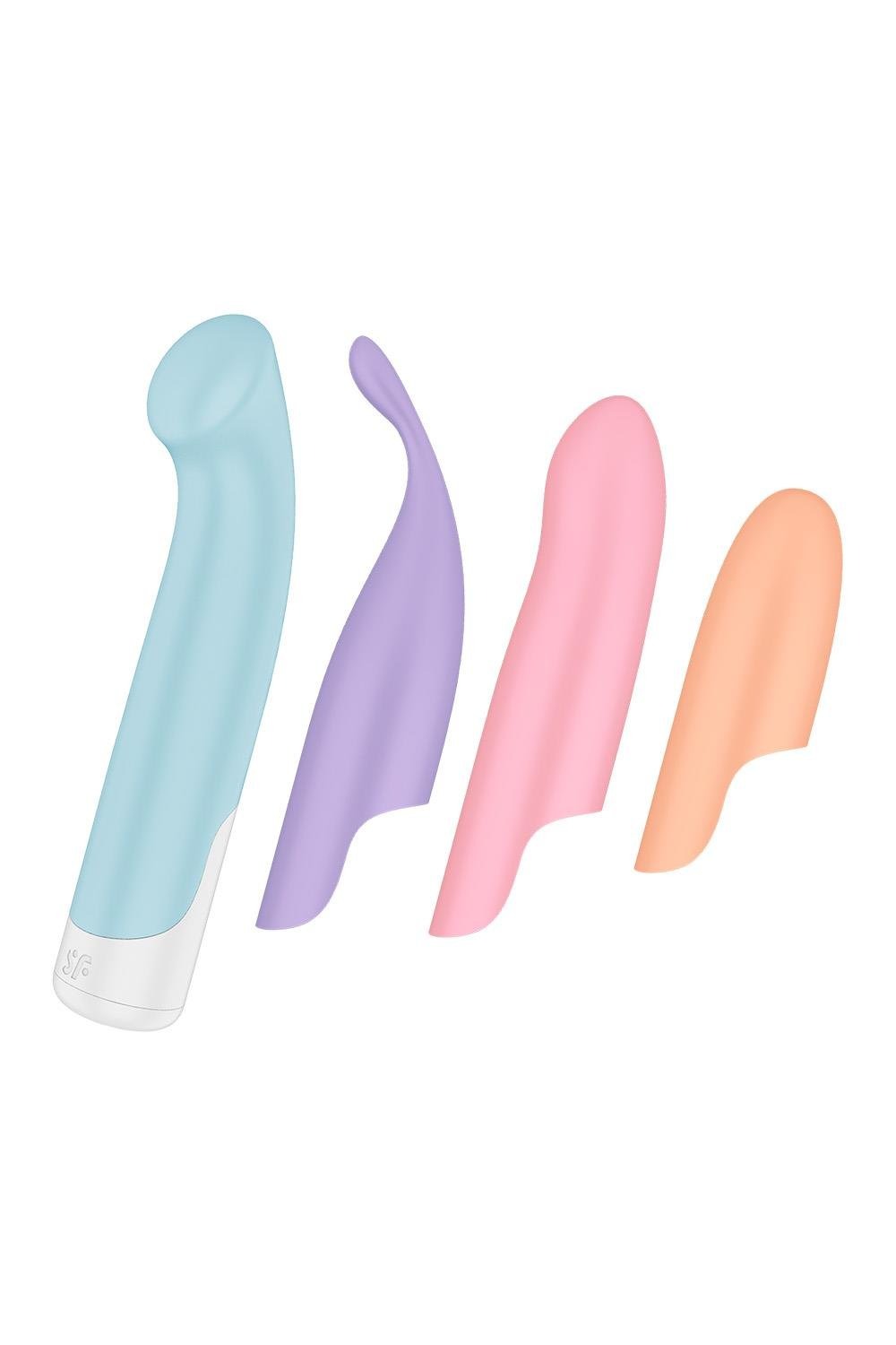 Универсальный набор для интимной стимуляции Satisfyer Playful Four с 4 разноцветными насадками