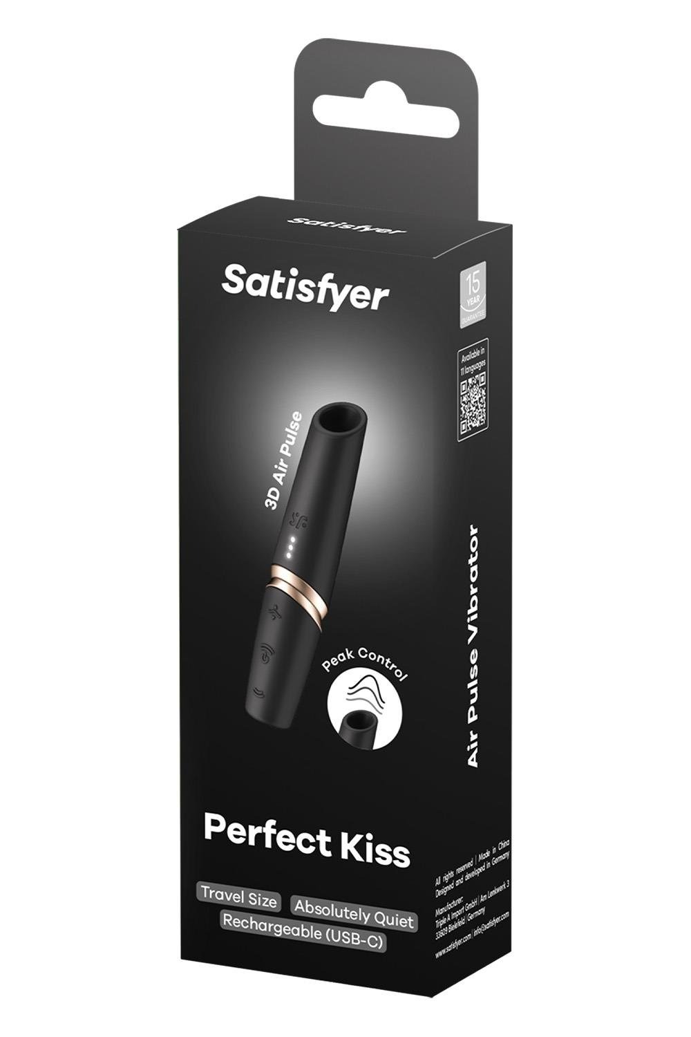 Кліторальний безконтактний масажер Satisfyer Perfect Kiss чорний