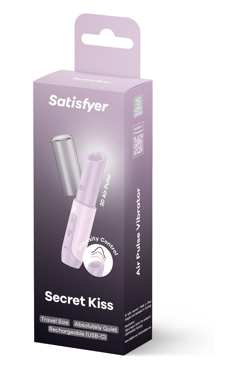 Стимулятор хвилевої клітора Satisfyer Secret Kiss у формі помади, рожевий