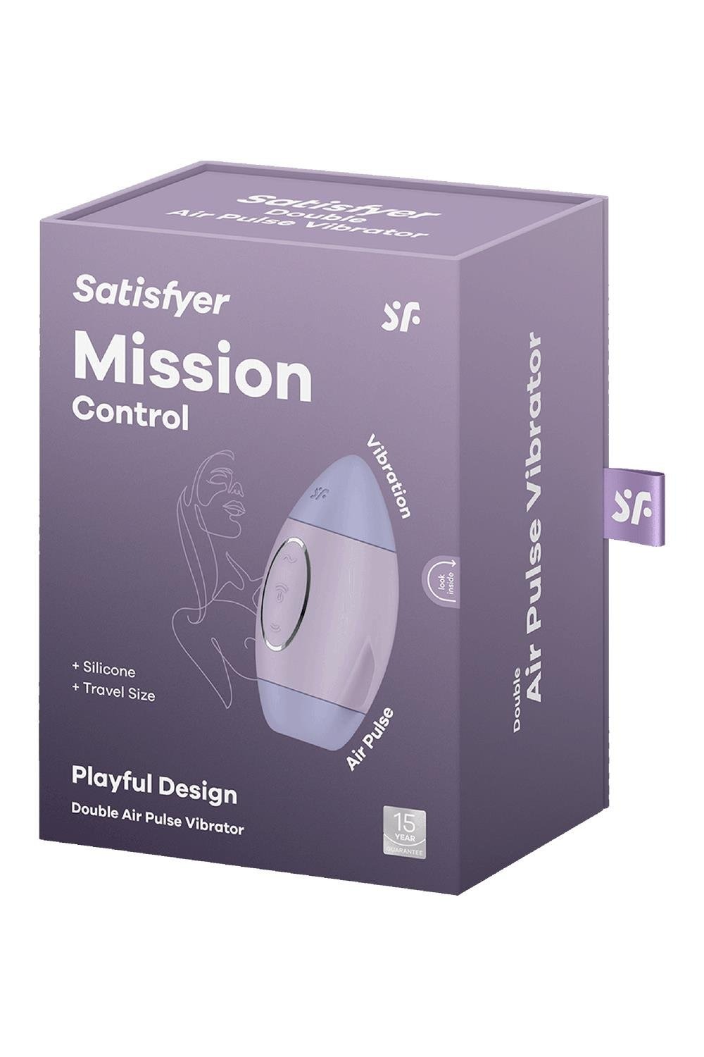 Вібратор Satisfyer Mission Control з вакуумною стимуляцією клітора, фіолетовий