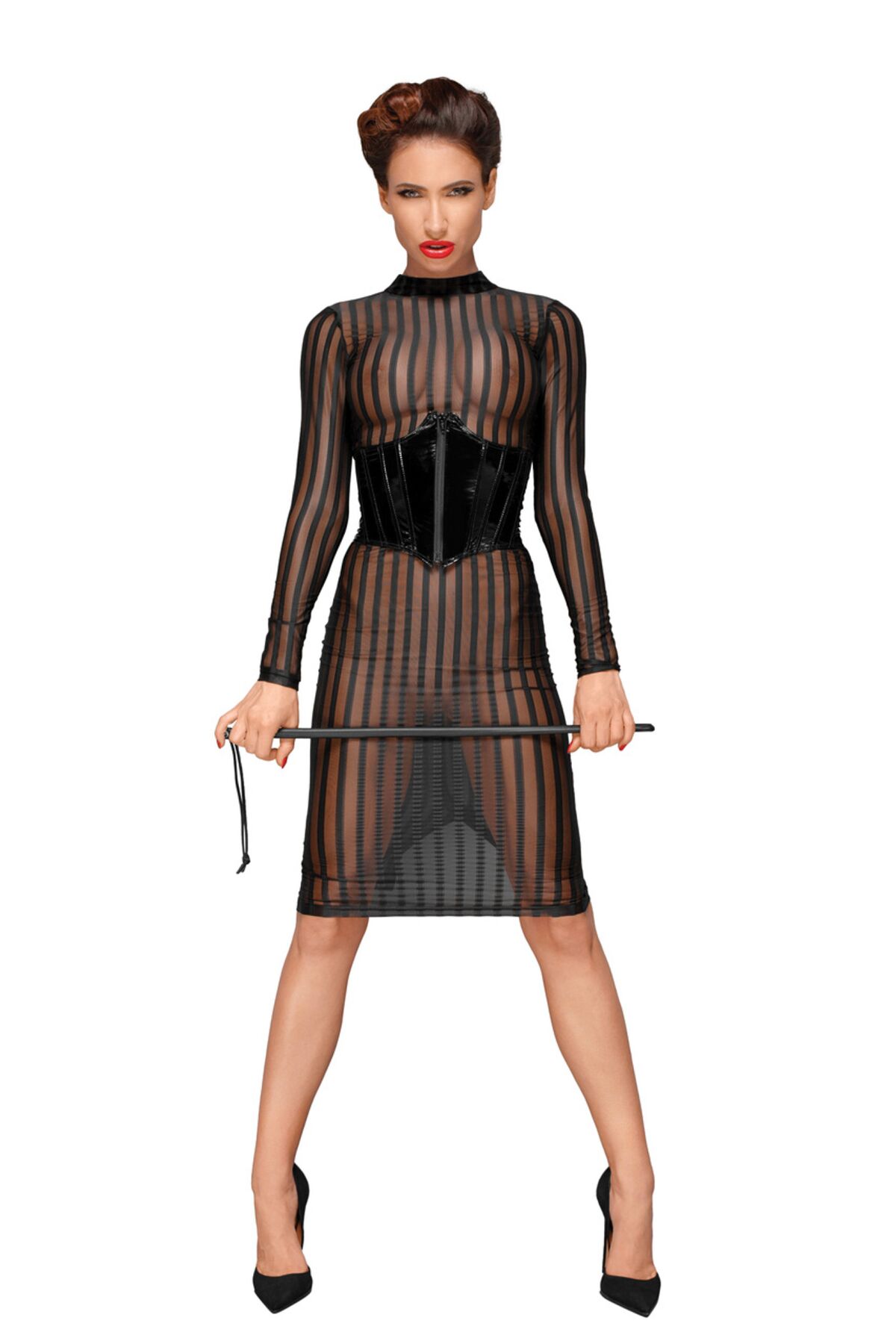Платье с мокрым эффектом Noir Handmade F182 Classic dress made of elastic tulle, S