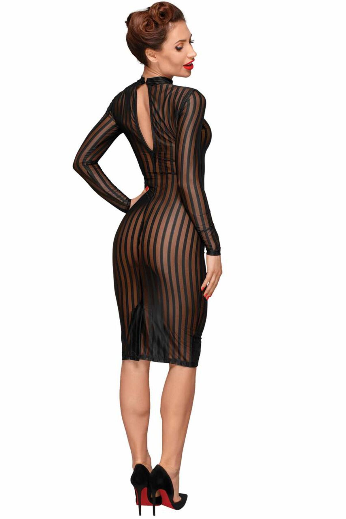 Платье с мокрым эффектом Noir Handmade F182 Classic dress made of elastic tulle, S