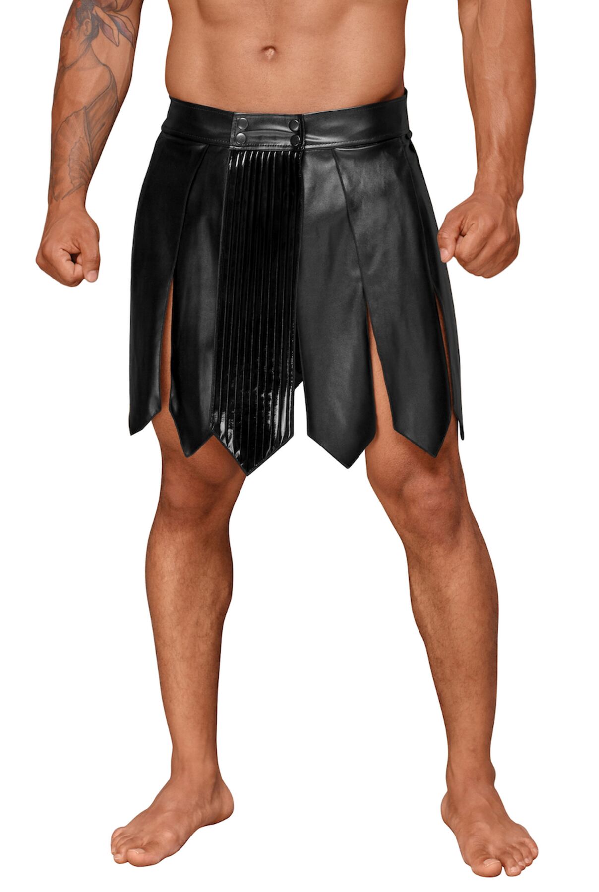 Мужская юбка гладиатора Noir Handmade H053 Eco leather men's gladiator skirt, XL, экокожа