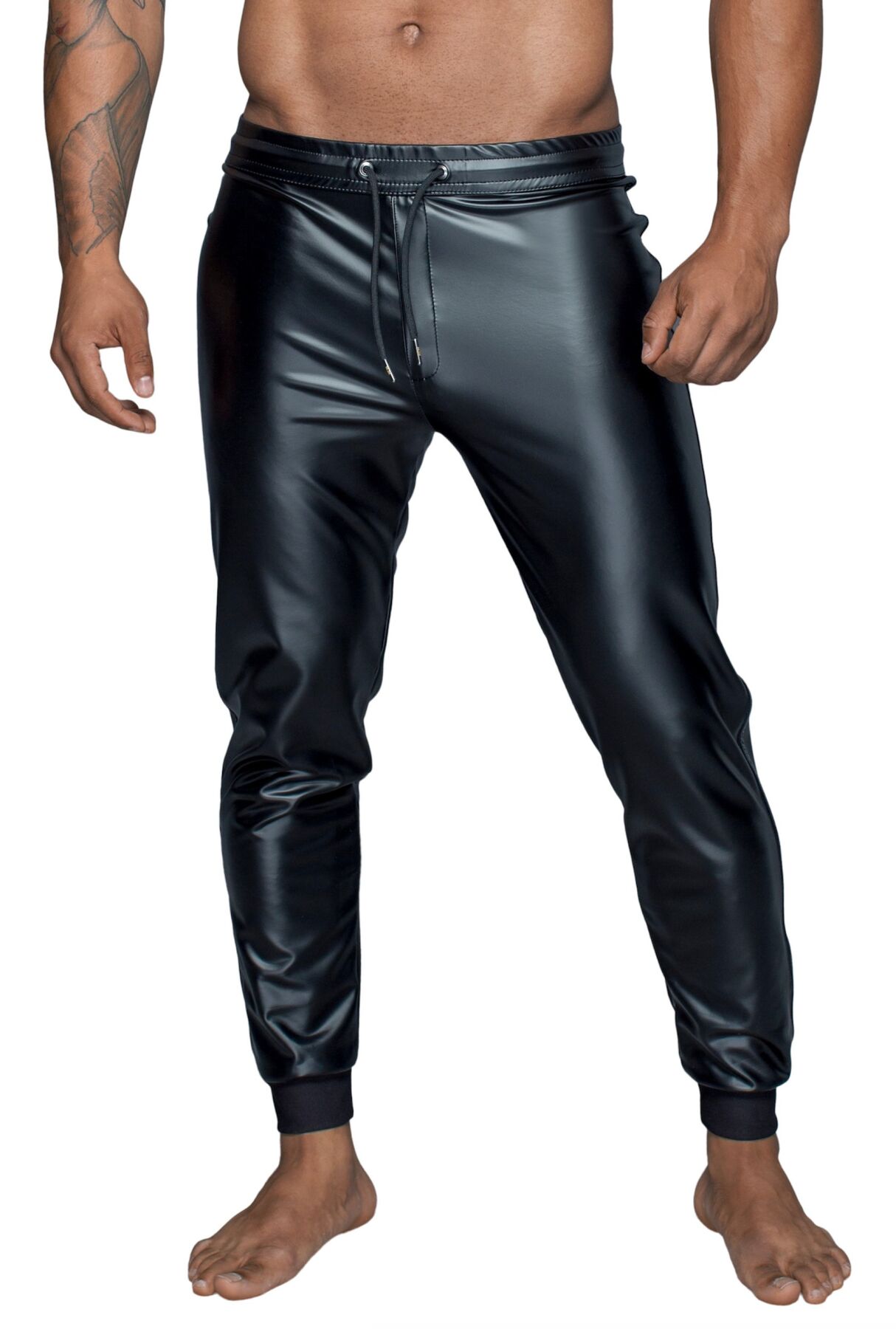Мужские треггинсы Noir Handmade H063 Powerwetlook treggings, S, мокрый эффект