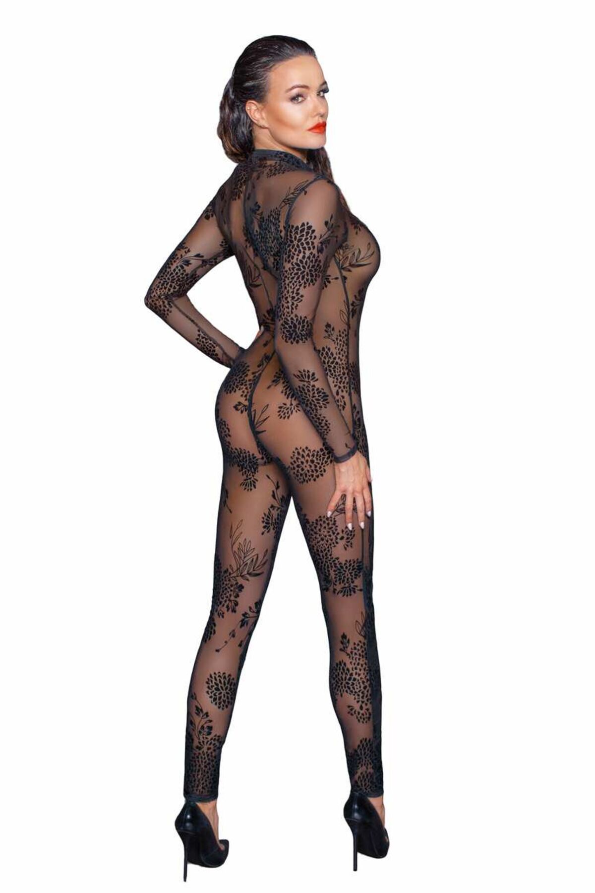 Сетчатый бодистокинг Noir Handmade F237 Long tulle overall, XL