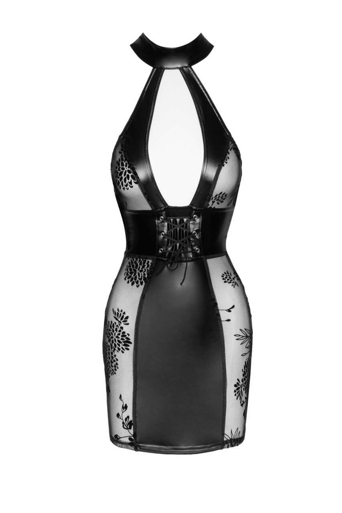 Платье Noir Handmade F238 Short tulle dress with powerwetlook inserts, 3XL