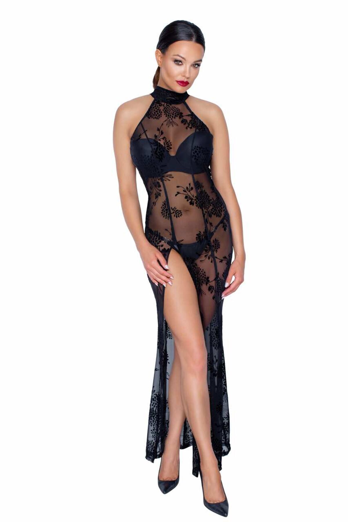 Довга сітчаста сукня Noir Handmade F239 Long tulle dress, S