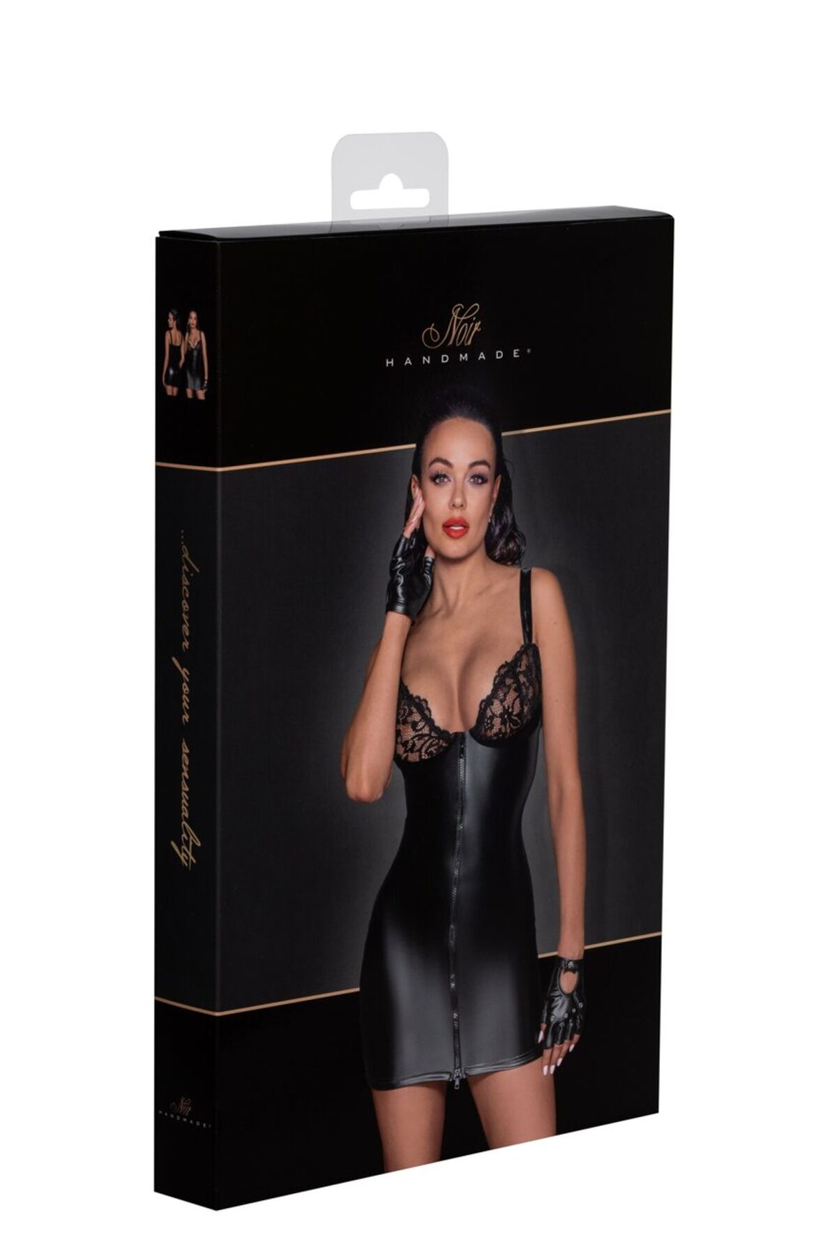 Сукня з мокрим ефектом Noir Handmade F254 Powerwetlook mini-dress, S