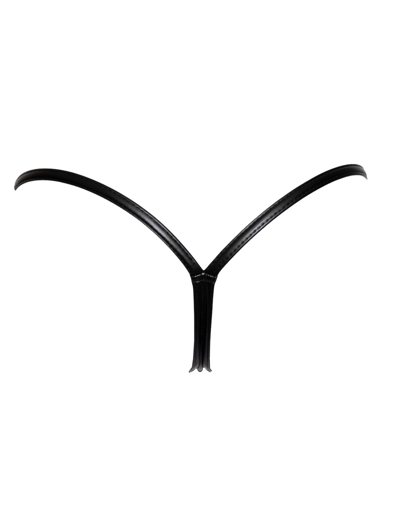 Трусики з мокрим ефектом Noir Handmade P008 Powerwetlook panty with gold clasp, S, на застібках