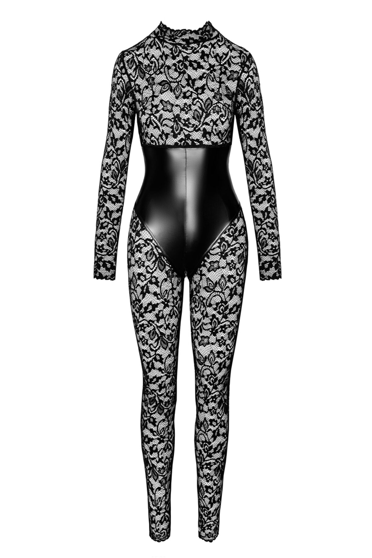 Комбинезон Noir Handmade F299 Enigma, L, кружево, длинный рукав, имитация корсета, доступ
