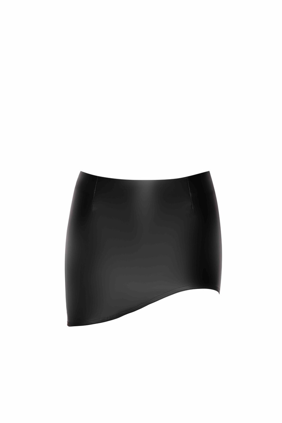 Спідниця Noir Handmade F305 Legacy, 3XL, black, міні, під латекс, асиметричний крій
