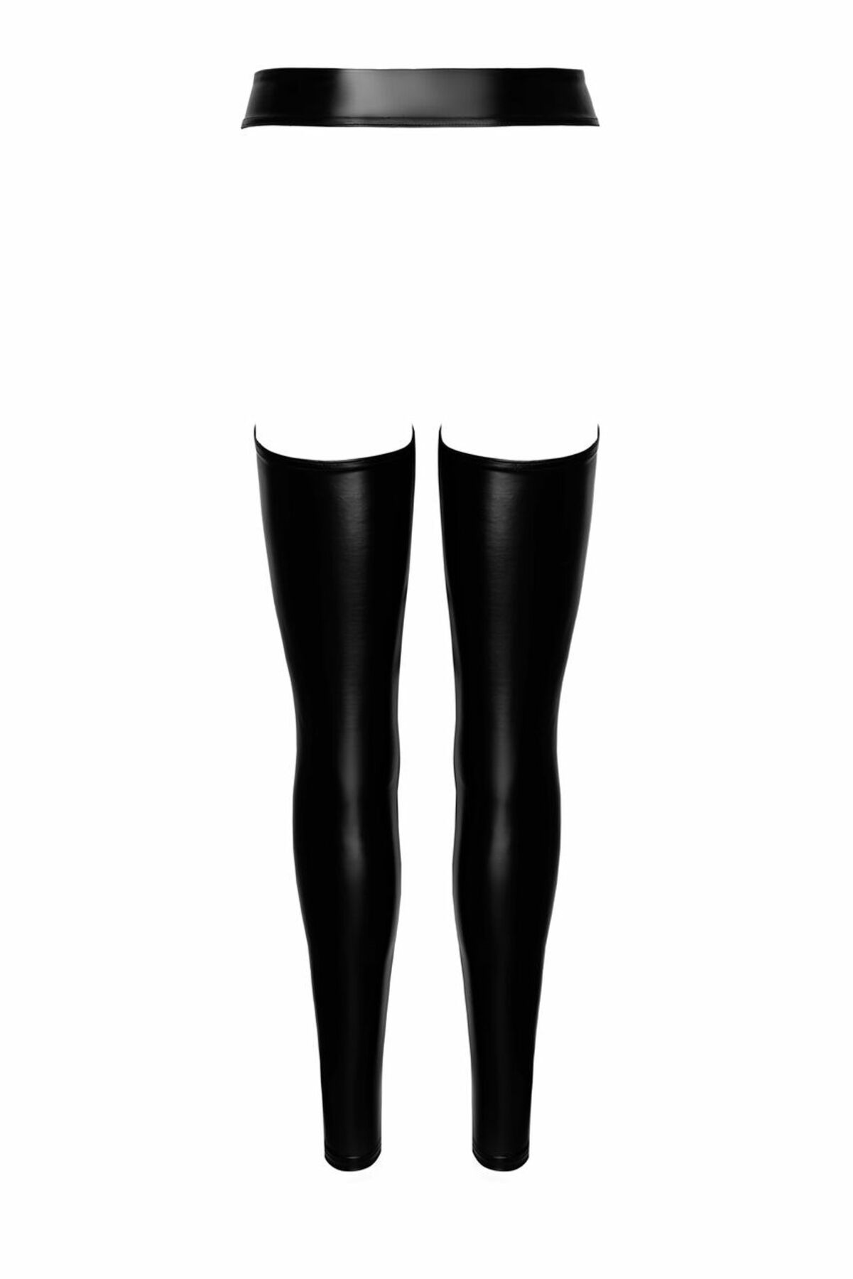 Легінси Noir Handmade F323 Rebel, XL, black, під латекс, з відкритими стегнами та сідницями