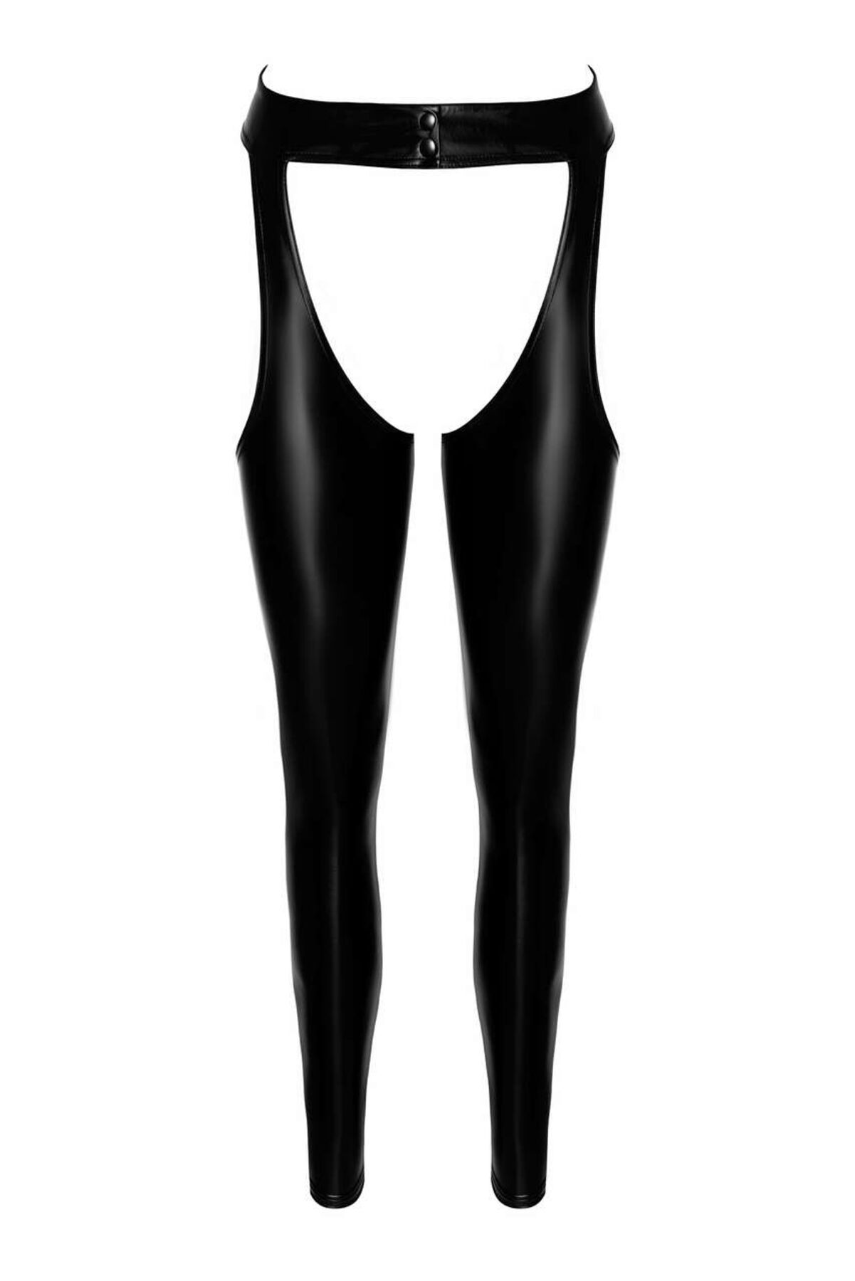 Легінси Noir Handmade F323 Rebel, XXL, black, під латекс, з відкритими стегнами та сідницями